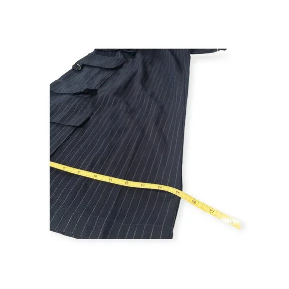 Anthropologie TwentySixHundred Navy Striped Wide Leg Dress Pants SZ 6 High Waist - Picture 12 of 14